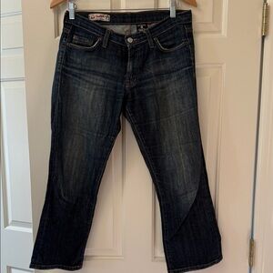 Red Engine Women's Dark Blue Cropped Boot Cut Jeans